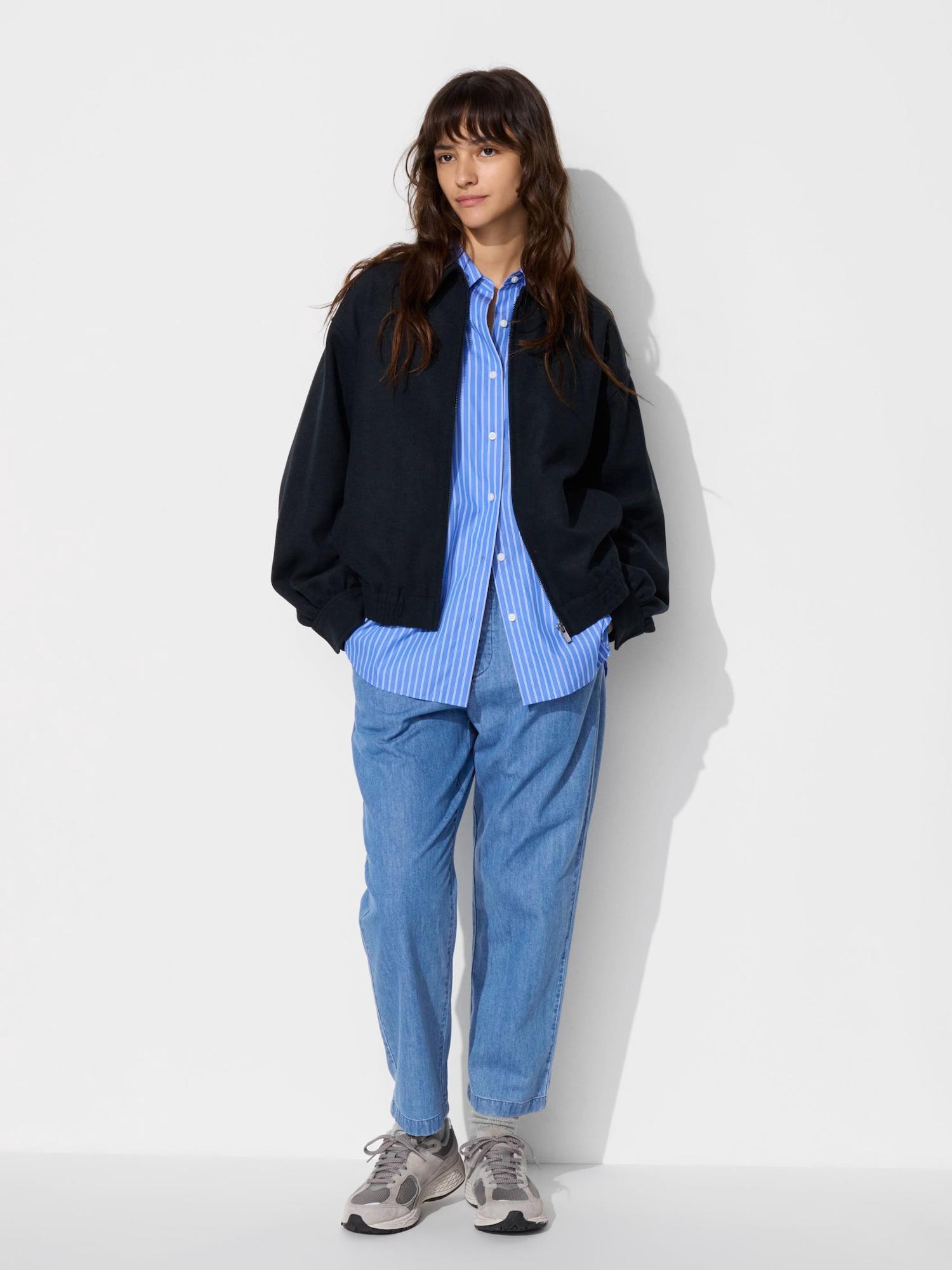 

Uniqlo Japan Хлопковые свободные брюки до щиколотки 65 BLUE/3XL