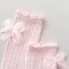 Baby Soft Knee High Sock For Kids Girl Sweet Fashion JK Bow Leggings Stocking Cotton Summer Children School Sock