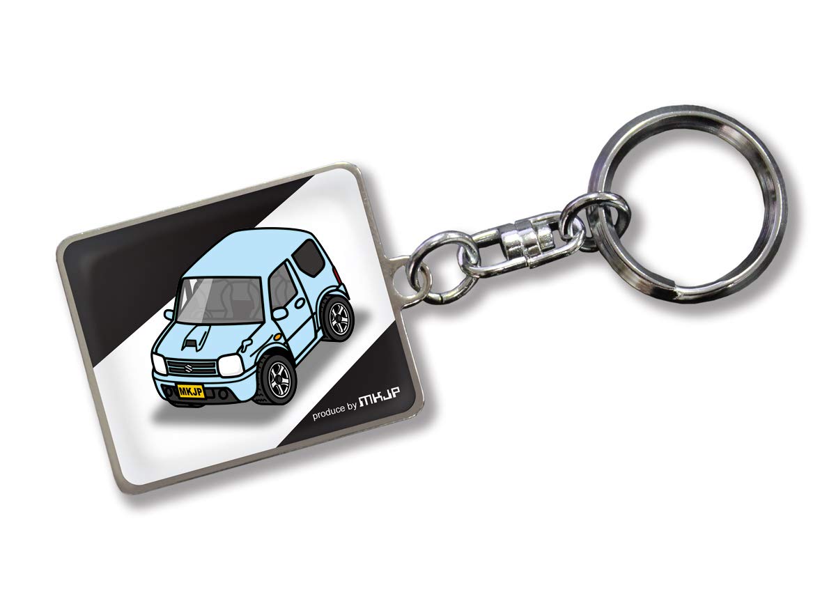 

MKJP Custom Keychain for Suzuki Jimny Black Light Blue Car Color JB23, Base, светло-синий
