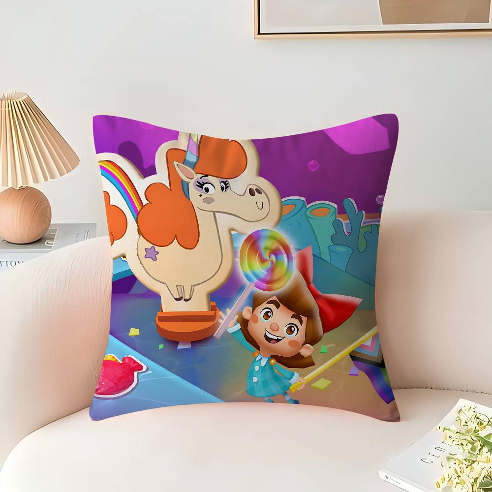 C-Candy Crush Saga Personalized Pillow Cover Kids Bedroom Wild Party Decor Pillowcase Kid Birthday Shower Gift