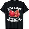 _Nur ein Junge, der Granatäpfel liebt Niedliches Fruchtdesign_ T-Shirt
