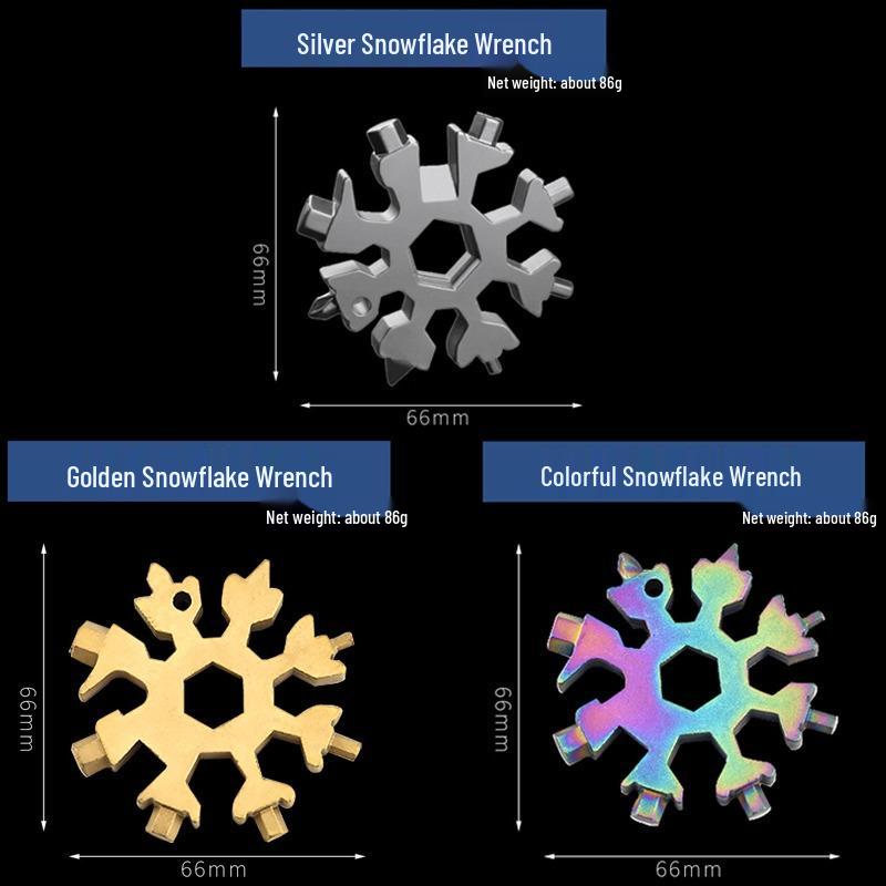 

Многофункциональный брелок-ключ в форме снежинки - Портативный шестигранный инструмент из высокоуглеродистой стали