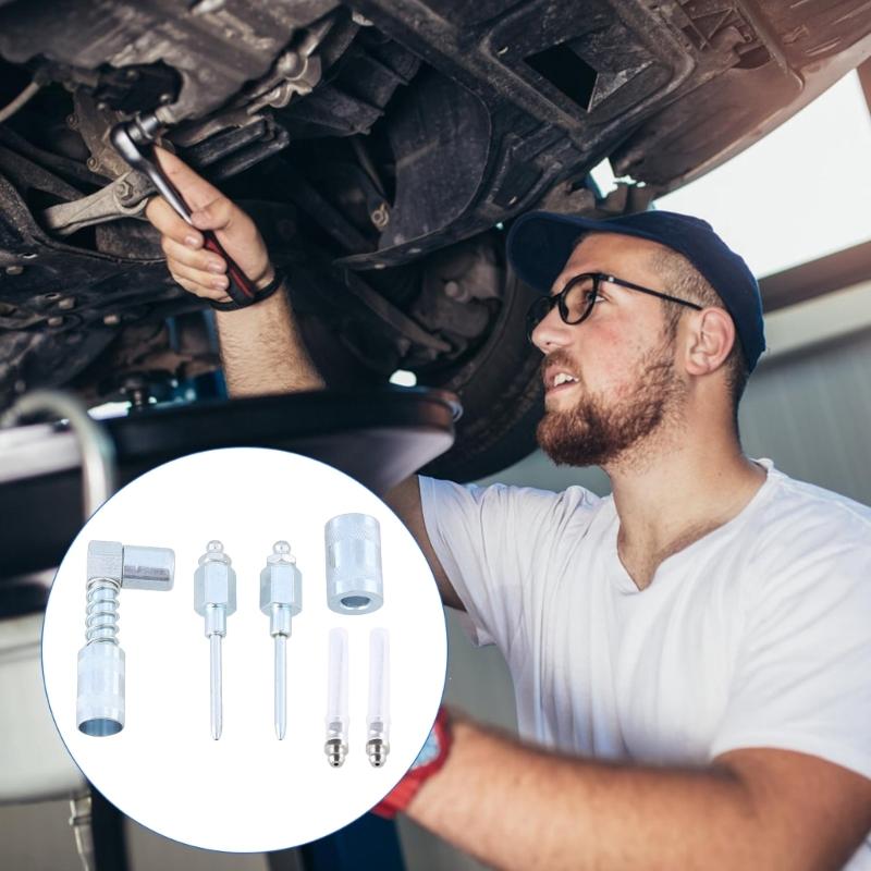 Grease Needle Nozzle Kit Hardened Steel Grease Injector Needle Grease Needle Dispenser Fitting Tool for Grease Injection