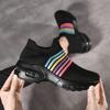 Women Slip on Walking Shoes Women Black Purple Pink Sneakers Elevator Platform Socks Shoes Women's Orthopedic Casual Shoes Plus Size 42 43