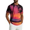 Men's Casual Hawaiian Print Short-Sleeve T-Shirt