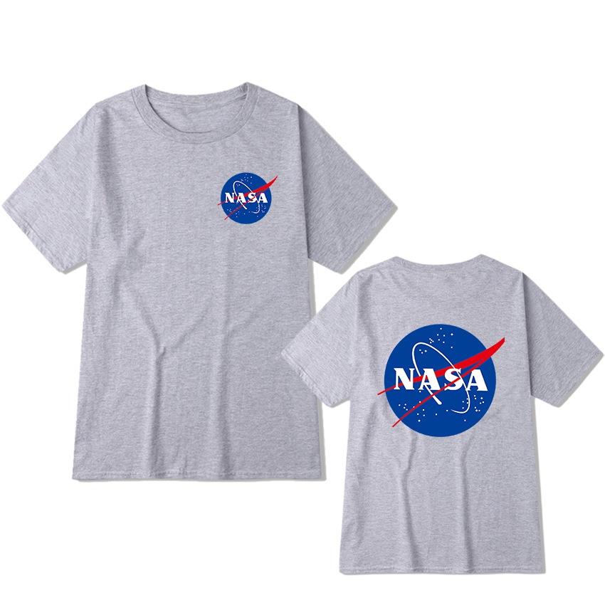 Logo Retro Nasa Vintage Look Space Short Sleeve Mens Cotton Tshirt Tee Tops