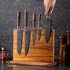 Mellbo Knife Stand, Knife Holder, Over-the-Sink, Natural Wood, Kitchen Storage, Strong Magnet, Holds Up To 7 Knives