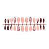 Press On Nails Medium Almond Fake Nails with Flower Designs Reusable False Nails Press Ons Full Cover Acrylic Glue On Nails Stick On Nail for Women