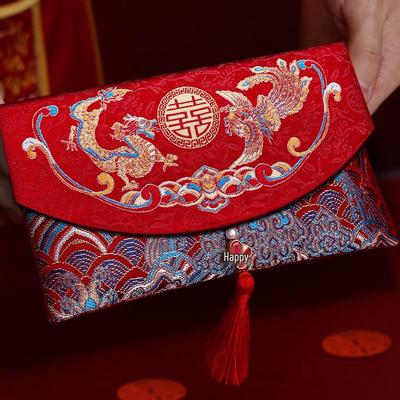2024 Premium Rött Kuvert: Gåpåse för bröllop och teceremoni