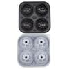 4Grids Silicone Ice Grid Football Ice Cube Mold with Cover Ice Cube Maker for Whiskey Cocktails Kitchen Bar Tool Accessory