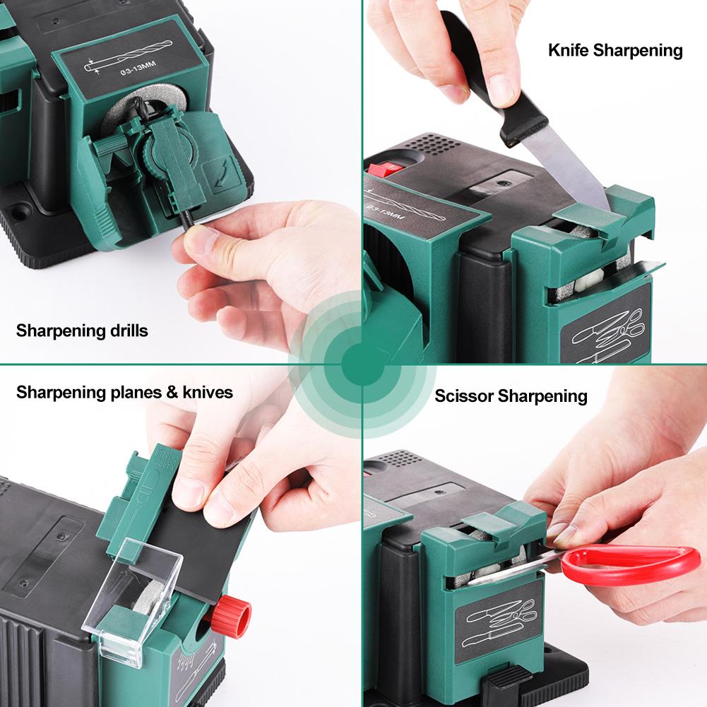 Multifunctional Drill Bit Sharpener Angle Adjustable Electric Cutter Scissor Sharpener Professional for Knife Chisel HSS Drill