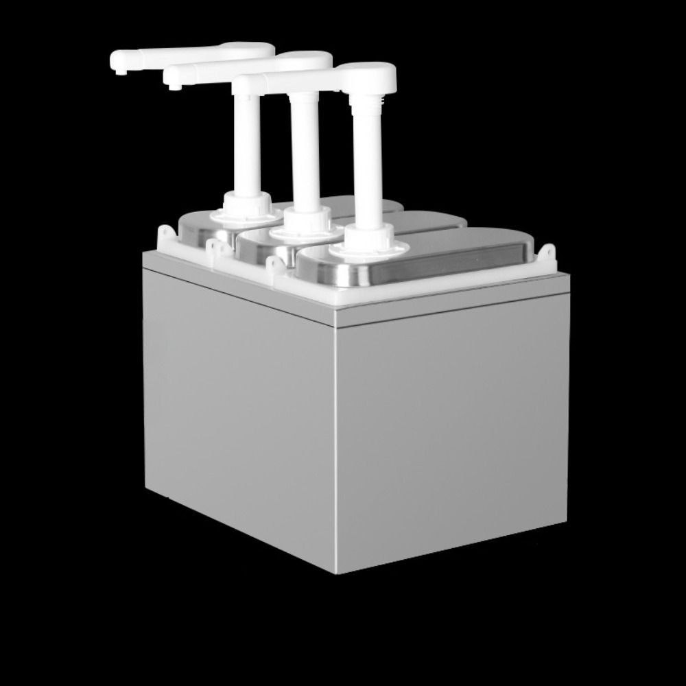 Stainless Steel Syrup Fructose Squeeze Bottle Hand Pressed Condiment Pump Dispenser Restaurant