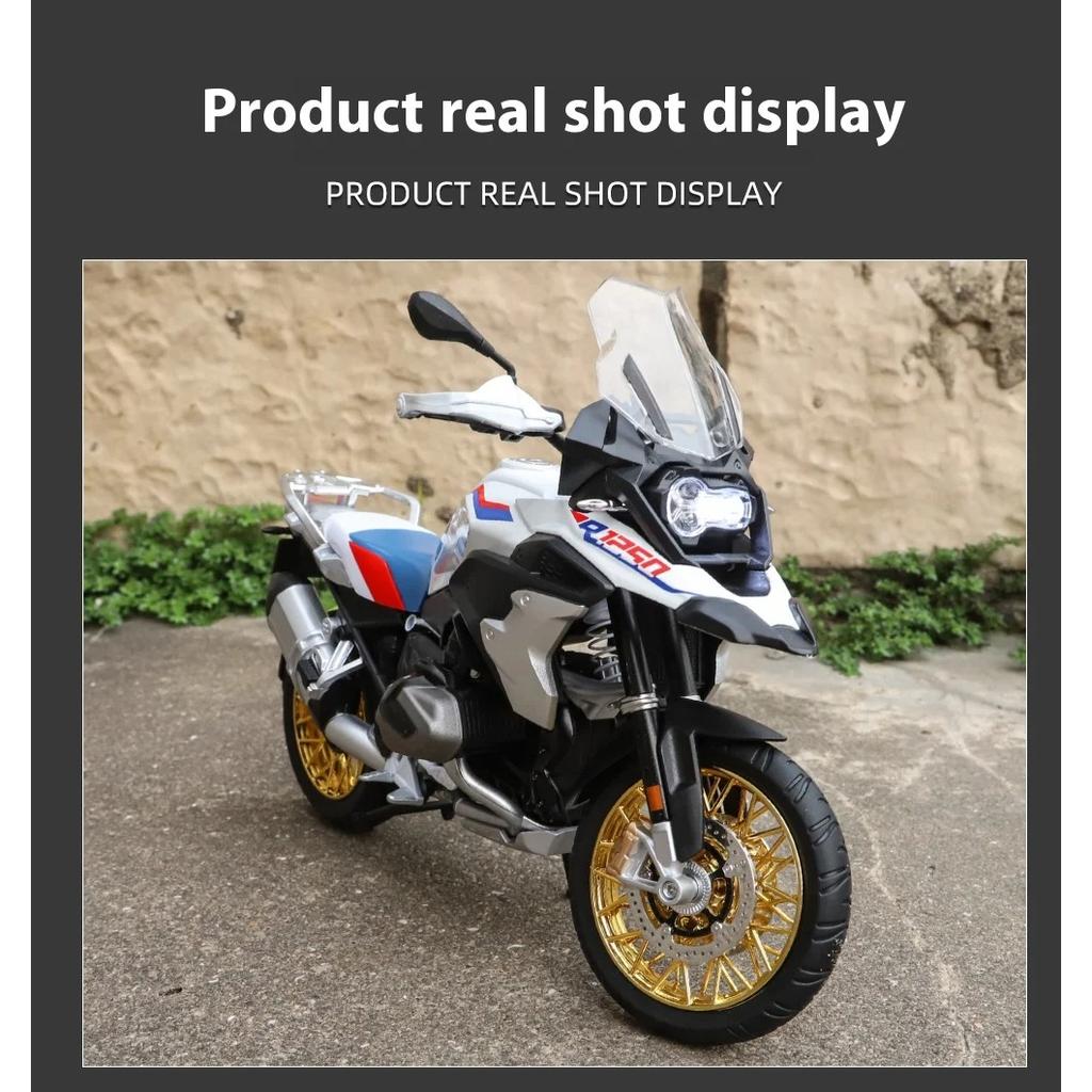 1/9 Scale BMW R1250 GS Adventure Alloy Diecast Metal Model Motorcycle Sound & Light Model Toy Gift with Boyfriend Children Present Kid
