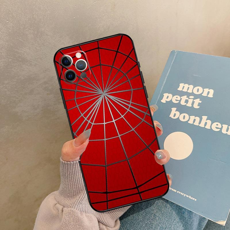 Spider Web Head Mask Case For iPhone 17 Air 13 16 15 11 12 14 Pro Max 13 mini XR 15 16 Plus 16e Back Cover Shell