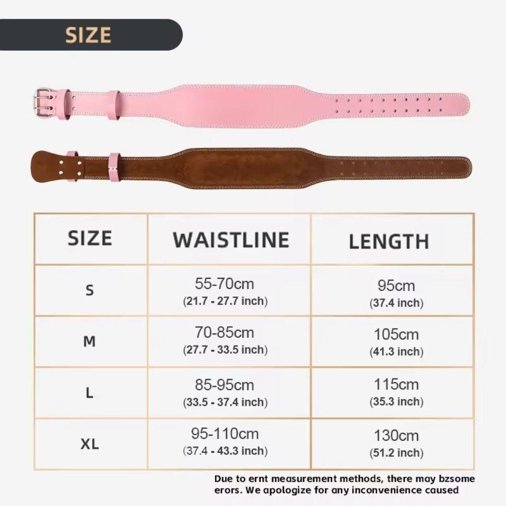 PU Leather Waist Support Belt Adjustable Weight Lifting Belt Durable Waist Support  Men&Women
