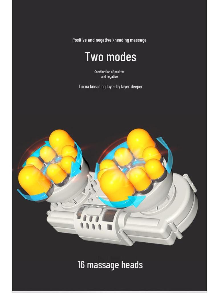 Multifunksjonell skulder- og nakkemassasje med varme og elting