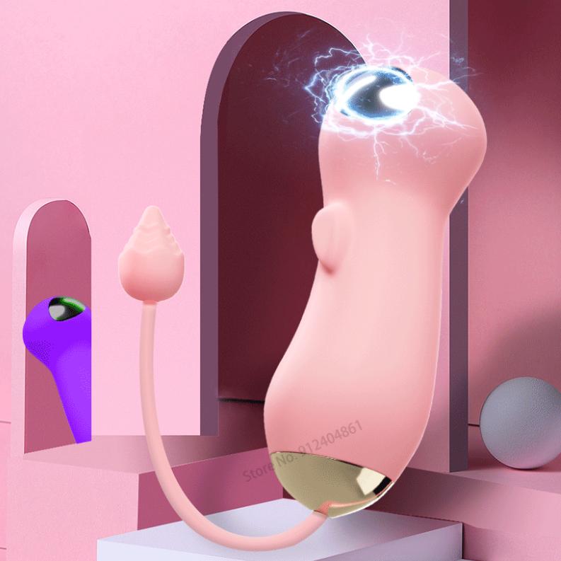 New 10 Frequency Vaginal Shock Vibrator G Spot Massage Clitoris Wireless Remote Control Vaginal Vibration Adult Female Sex Toy Kegel Ball