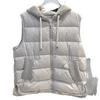 New autumn and winter European light and short knitted splicing hooded white goose down vest vest down jacket