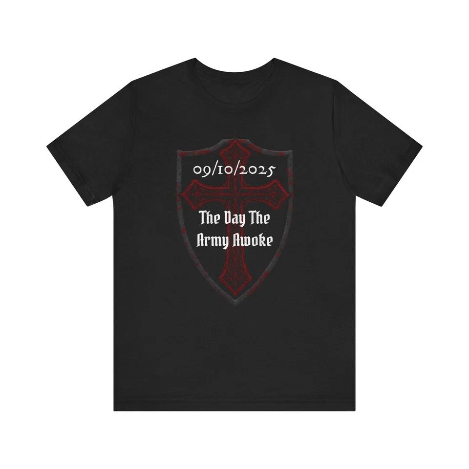 Charlie Kirk The Day The Army Awoke Knights Templar Unisex Memorial T Shirt S