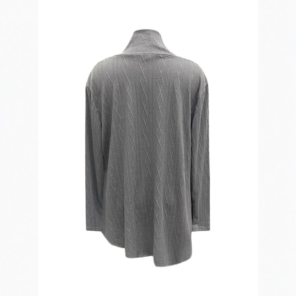 Women's Fashionable Casual Solid-color Long-sleeved Pullover Round-neck T-shirt Top
