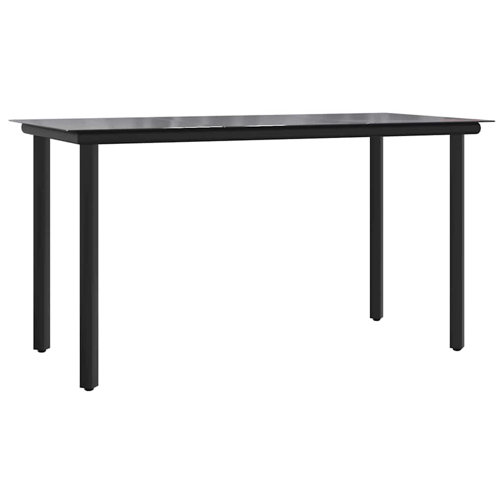 Vidaxl 7-Piece Garden Furniture Set, Black, PVC Rattan