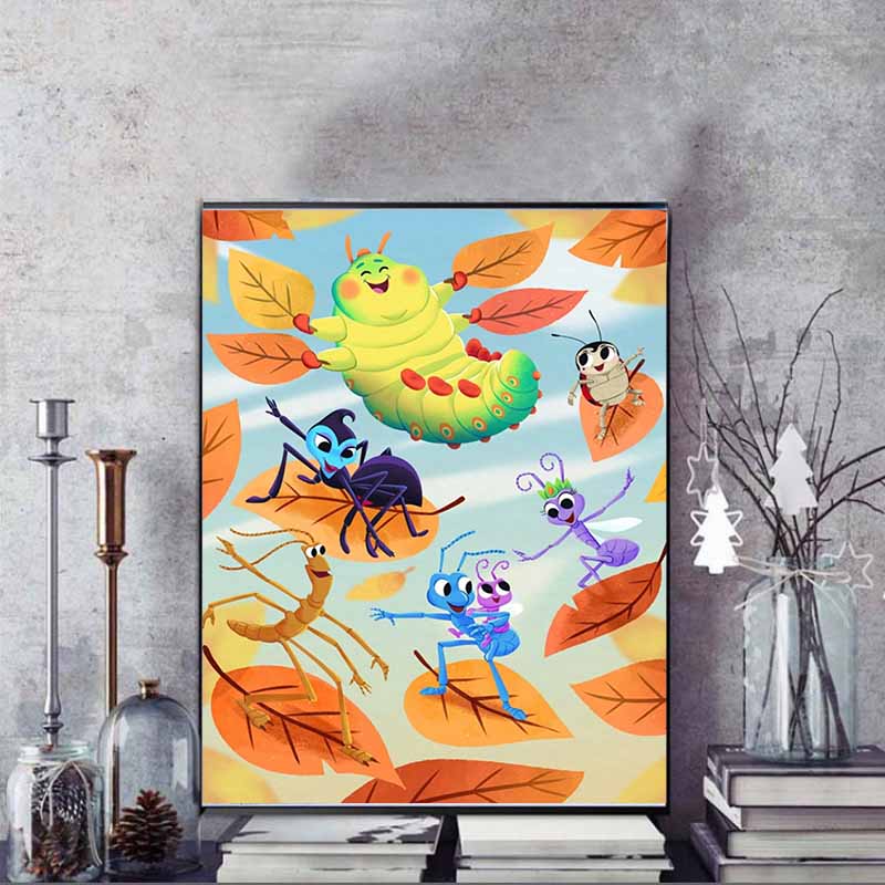 Disney 5D DIY Diamond Painting Bug Crisis Group Illustration Embroidered Mosaic Cross Stitch Home Decor Gifts and Crafts
