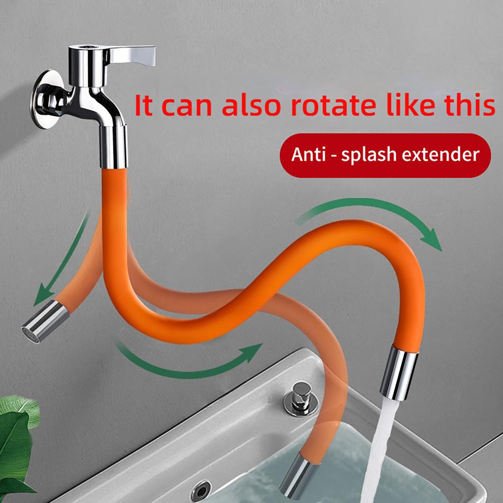 Universal Stainless Steel Faucet Extender with 720° Rotation - Anti-Splash Bendable Tap Extension 20/30/50cm
