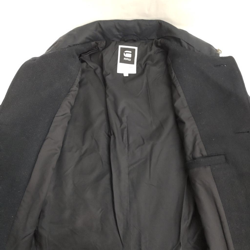 Excellent Condition G-STAR Wool Stand Collar Long Coat L Men Black(USED)