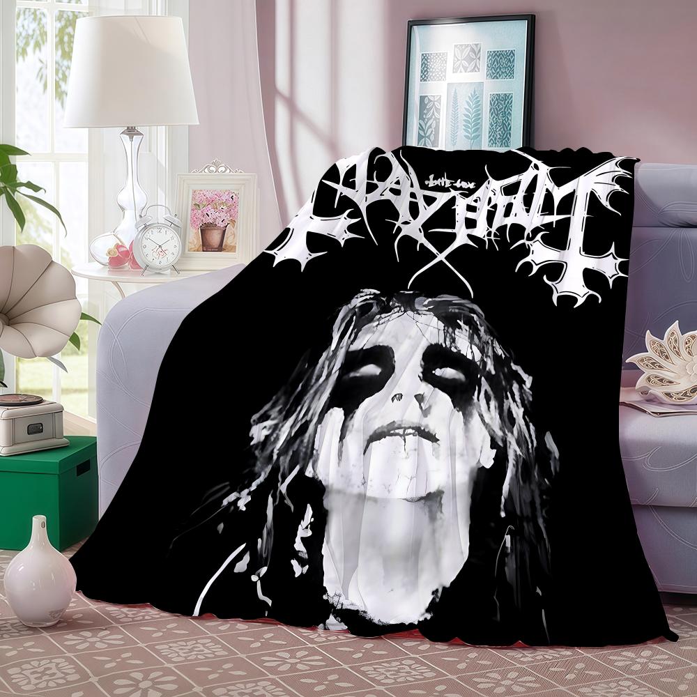 Band M-Mayhem Throw Lightweight 240g Flannel Blanket Soft Skin-friendly for Summer Cooling