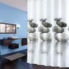 Gray Stone Shower Curtain Waterproof Mildew Proof Bath Curtain with Hanging Hooks