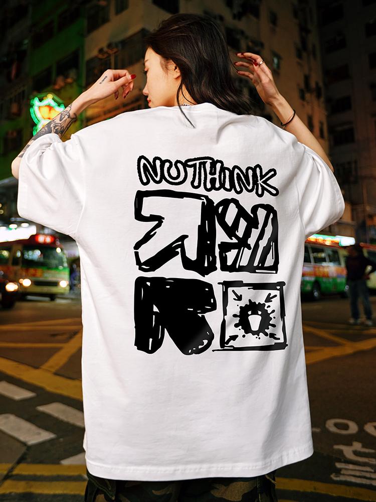 Couple Trend American Letter Print 100 Cotton Men Woment Tshirt Summer Autumn Daily Outdoor Sports Party Street Short Sleeve