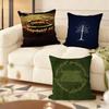 The L-Lord Of The R-Rings Cushion Cover Soft Short Plush Pillow Cover Smooth Cozy Texture Aesthetic Cushion Case Home Decor