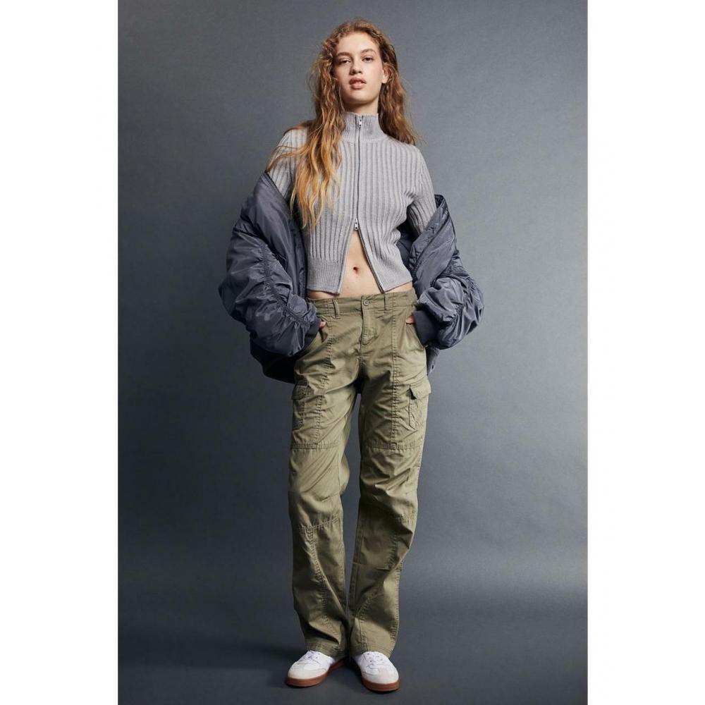 

H M low rise cargo pants khaki green 1134305006