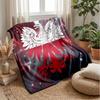 Poland Football Printed Flannel Blanket Skin Friendly Warm Decorative Throw for Indoor Couch Bed Daily Use