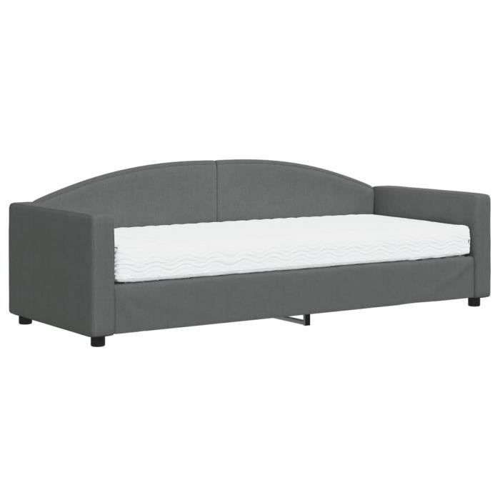 VidaXL Daybed with Mattress Dark Grey 80x200 Cm Fabric 3197166
