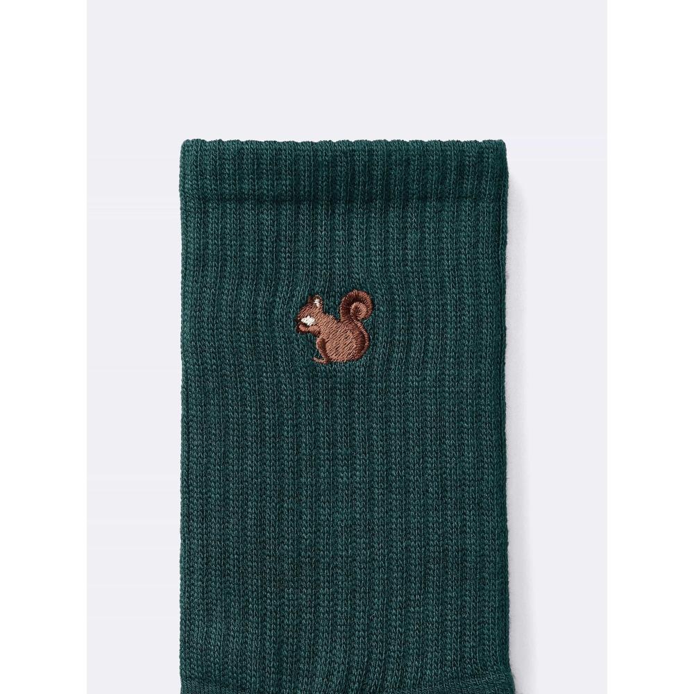 Gu Style Heat High Ankle Socks  Embroidery 