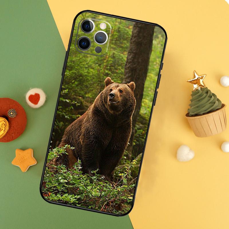 

Grizzly Bear Phone Case For iPhone 17 17Air 16 15 14 13 11 12 Pro Max 12 13 Mini 16E Shockproof Cover iPhone 13Pro MAX