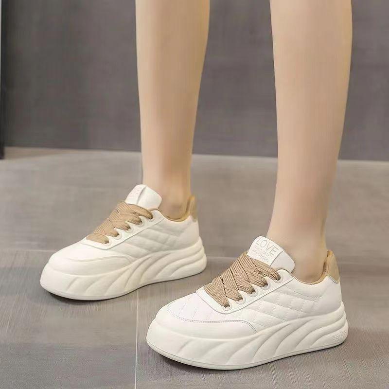 Niche Platform Sneakers Women's Spring and Autumn Versatile Best-Selling White Shoes New Korean Casual Sneaker