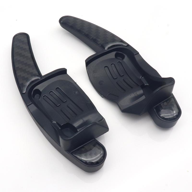 2Pcs For VW CC Golf 6 Passat B6 Jetta MK5 Car Steering Wheel Shifter Paddle Extensions ABS Blade Black Silver Auto Part