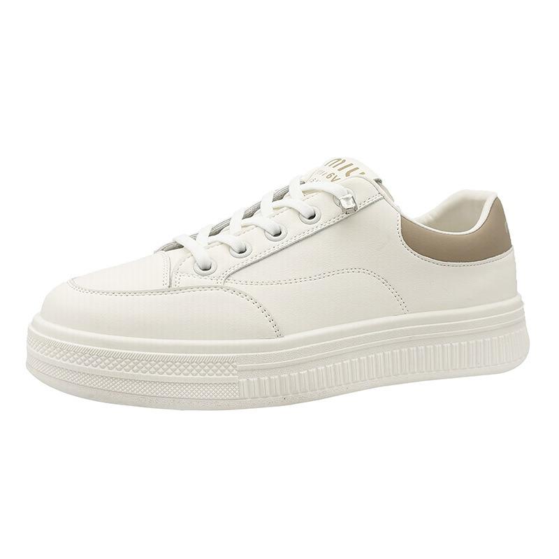 Little White Shoes Women's Summer Versatile Free Lace-up One-pedal Flat-bottomed Casual Sports Board Shoes Trend Versatile