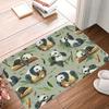 Adorable Panda Bamboo Doormat - High-Quality Non-Slip Floor Mat, Cute Animal Design, Perfect for Kids and Nature Lovers