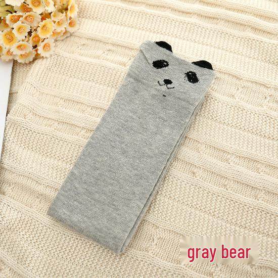 Girls' Cute Cartoon Cotton Knee-High Socks - Japanese Style for Spring & Autumn