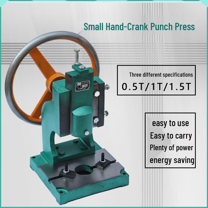 Manual Mini Punch & Tapping Press 0.5T/1T/1.5T: Hand-Crank Riveting Machine 0.5T