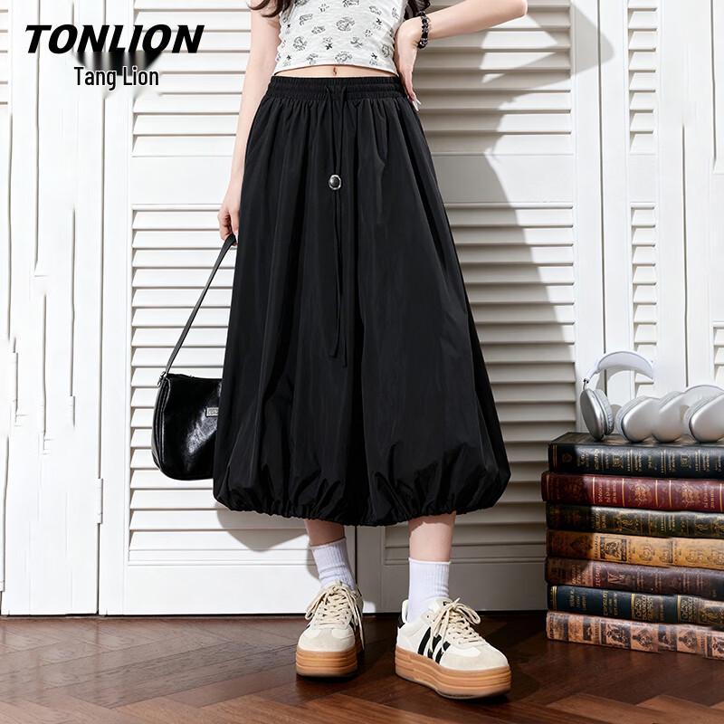 

Женская юбка-трапеция с высокой талией TonLion с принтом «Цветочный бутон» XL