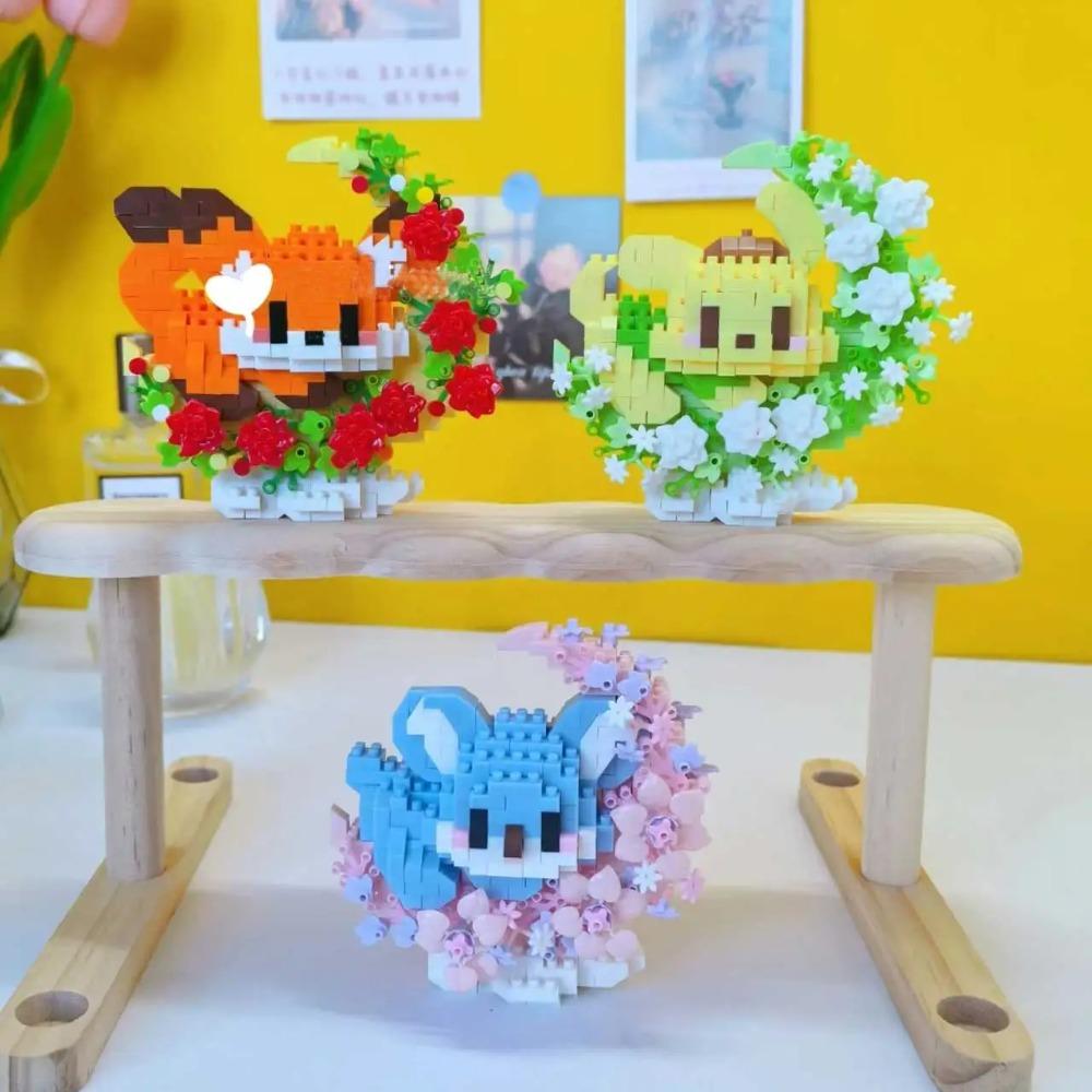Mini Hund Katze Panda Waschbär Niedliches Haustier Kleine Bausteinmodellserie Ornamente Kinderspielzeug Weihnachts- Geburtstagsgeschenke für Kinder
