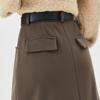 Woolen Skirt for Women Autumn Winter High-waist Slim Fit Straight Hip-hugging Long Skirt Vintage Clothing Y2k Japanese Style
