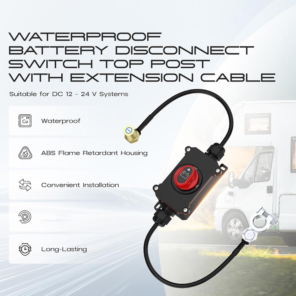 High Current Battery Disconnect Switches 12-24V Isolator Cut Off Switches for Marine Boat Car Truck Campers