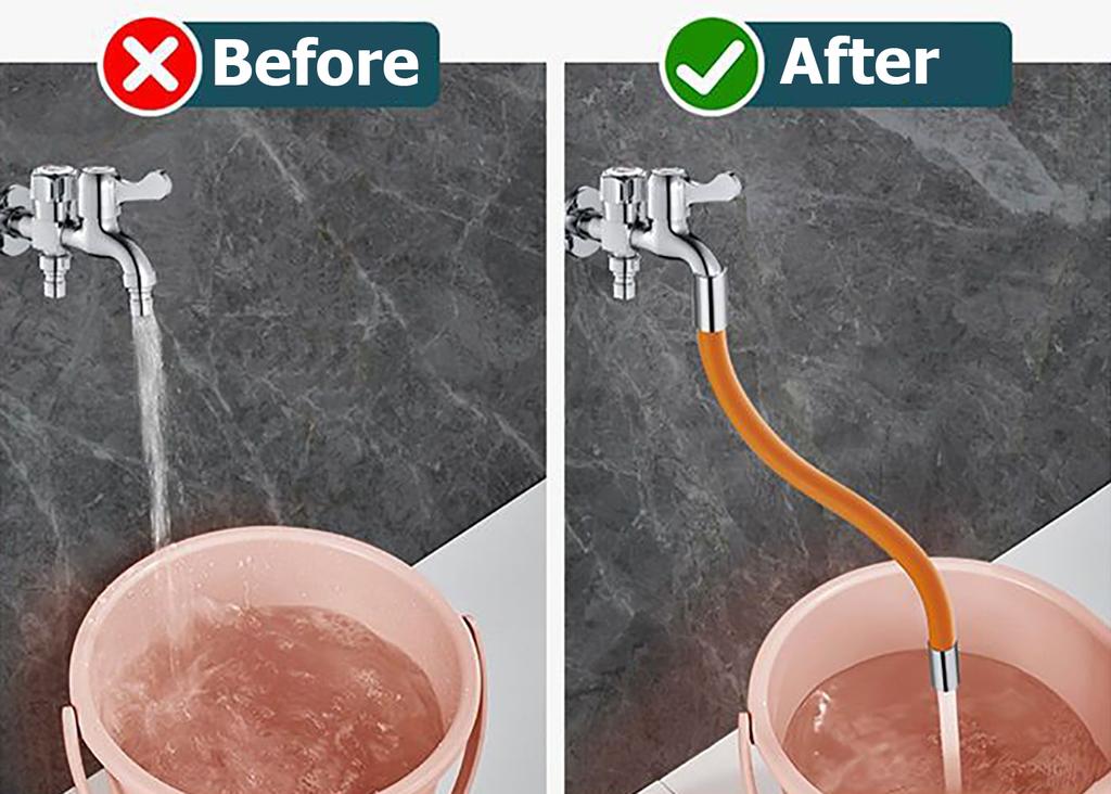 Faucet Extension Extender Kitchen Sink Bathroom Adjustable Free Bending Splashproof 360 Degree Extension Tube Water Tap Adapter