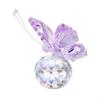62KD Crystal Butterfly Figurine with Ball Base Flying Butterfly Crystal Ornament Statue Glass Animal Collectible Figurines