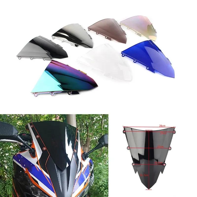 Motorcycle Screen Double Bubble Windshield Deflector Protector WindScreen For Honda CBR500R 2016 2017 2018 CBR 500R